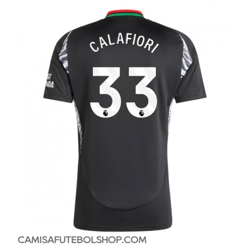 Camisa de time de futebol Arsenal Riccardo Calafiori #33 Replicas 2º Equipamento 2024-25 Manga Curta